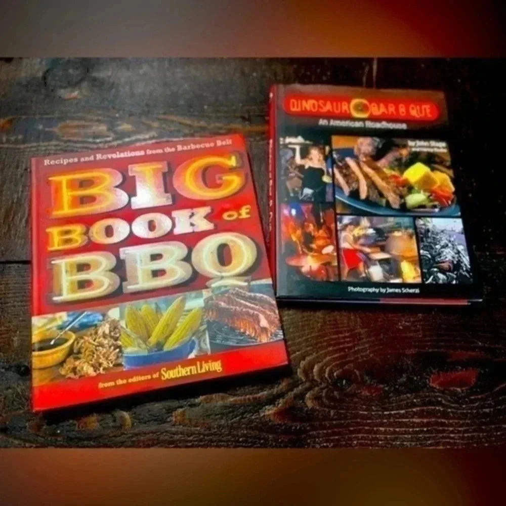 Big Book of BBQ Cookbook and Dinosaur Bar B Que Cookbook